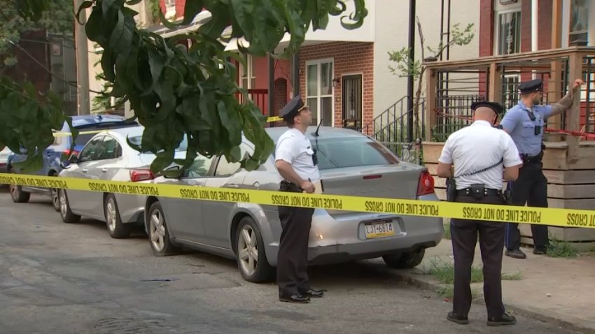 Police investigate after a man was shot in the back of the head at a home on Dekalb Street in West Philly on Wednesday morning.